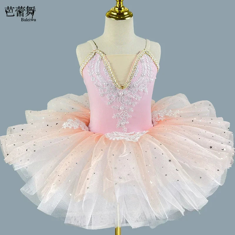 Fashion Ballet Skirt Girls Clothes Children's Dance Costume Summer Performance Princess Dress Baby Tutu Ballet Leotard Vestido