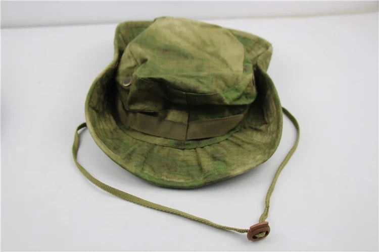 Camouflage Tactical Boonie Hats Camping Climbing Bucket Sniper Hat Men Outdoor Fishing Hiking Cap Sun Protective Boonie Caps
