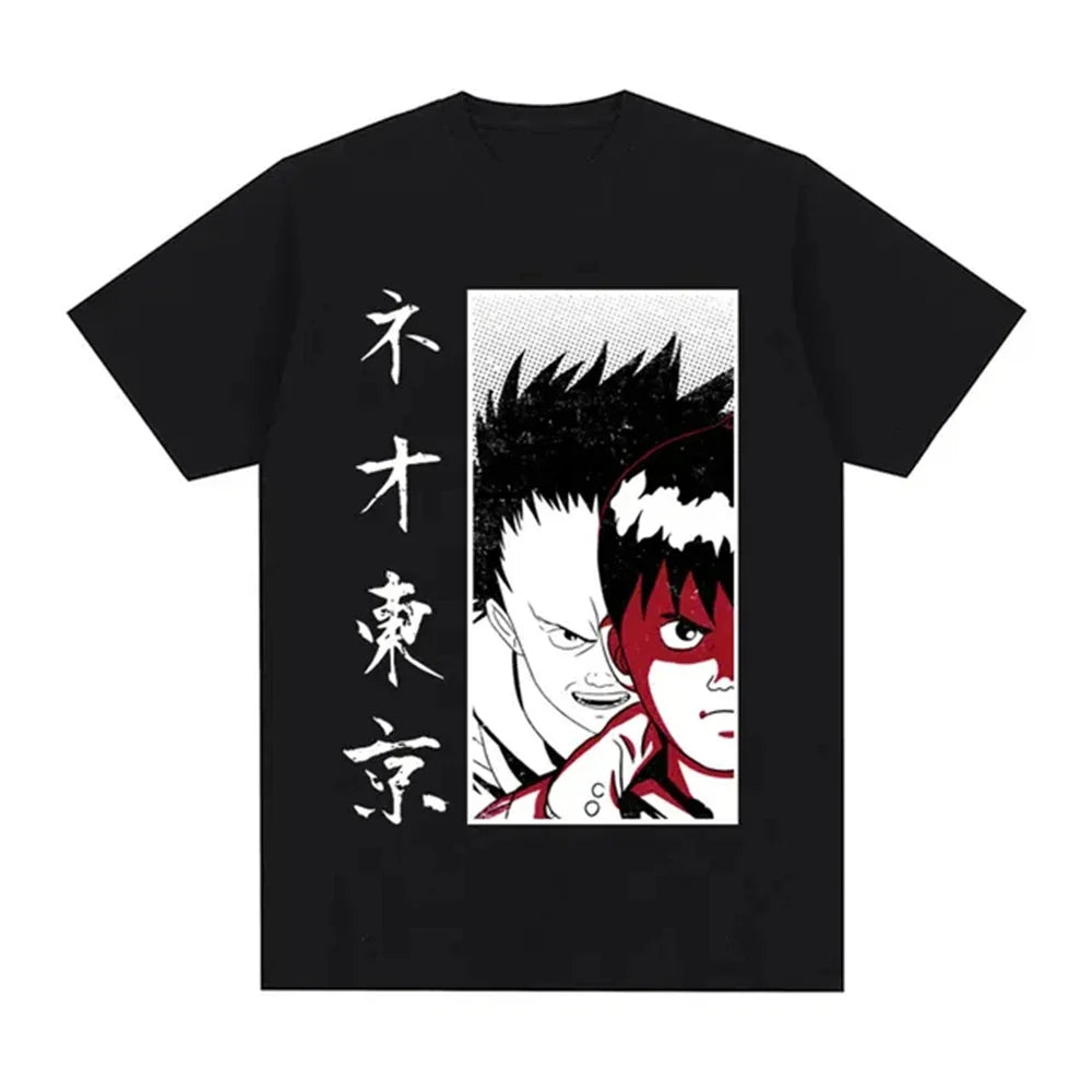 Japanese Anime Neo Tokyo Akira T Shirt Movie Science Fiction Manga Shotaro Kaneda Men Short Sleeve T Shirts 100% Cotton 72417