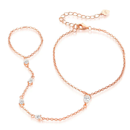 Pear Cut Genuine Moissanite Bracelets for Women Girls Luxury Chain Lab Diamond S925 Sterling Silver Plated 18K Jewelry