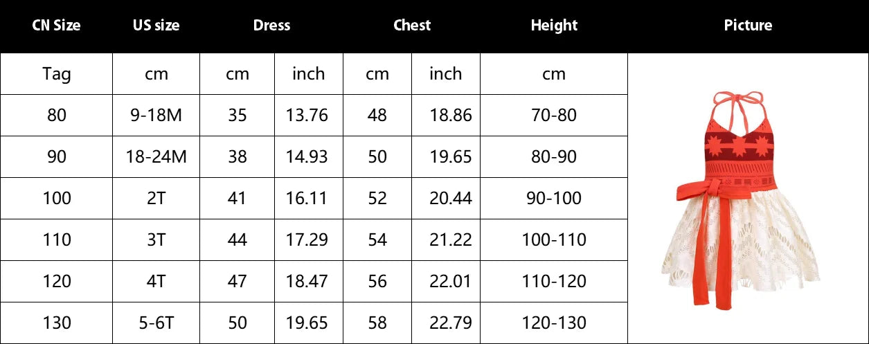 Baby Girls Dress Up Moana Costume Toddler Kids Summer Princess Dress Children Halter Dress Backless Carnival Halloween Clothes