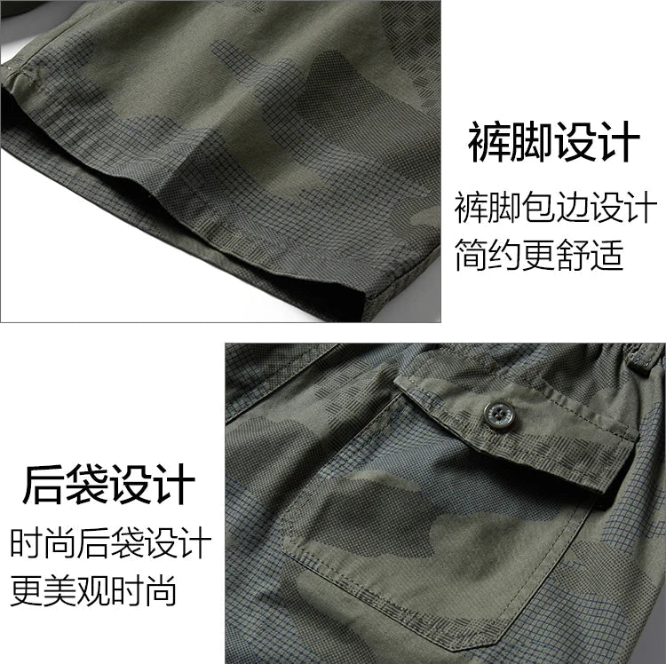Men's Streetwear Sports Casual Shorts Big Size Loose Fit Knee Pants Man Clothes Fashion Zipper Pockets Drawstring Short Pants