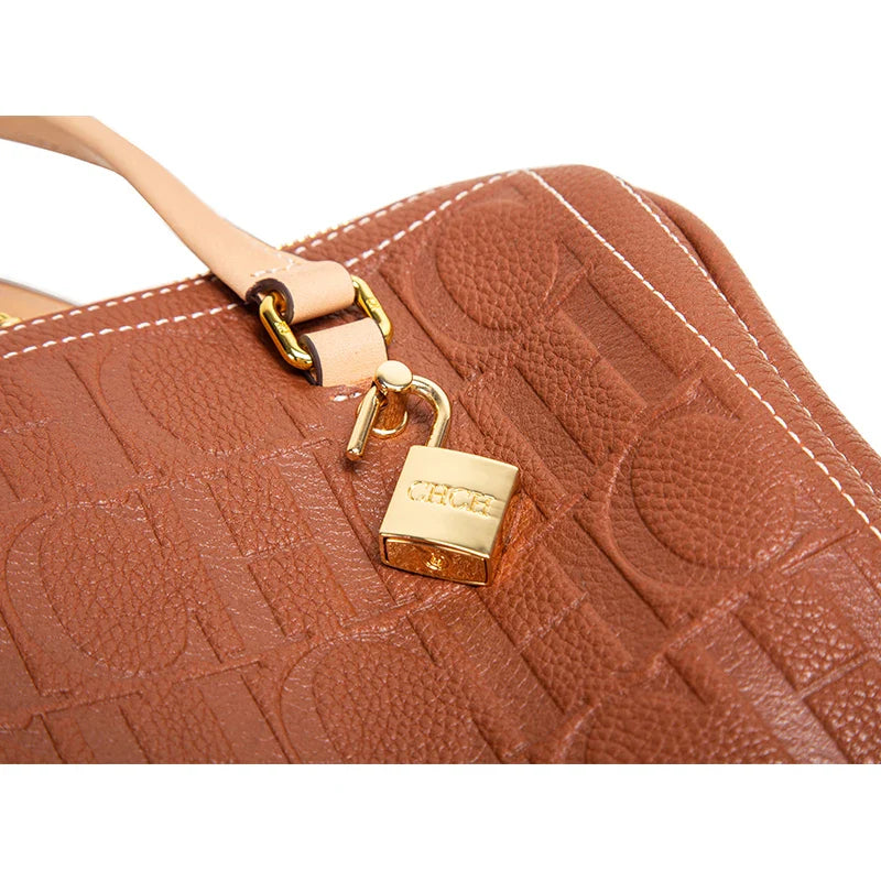 Women's Shoulder Bag Brand Embossed Crossbody Bag High Quality Cow Leather Shoulder Bag Large volume travel bag