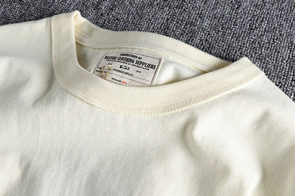 Autumn American Retro Long Sleeve Heavyweight Striped T-shirt Men's Fashion Pure Cotton Washed Prisoner Motorcycle Casual Tops