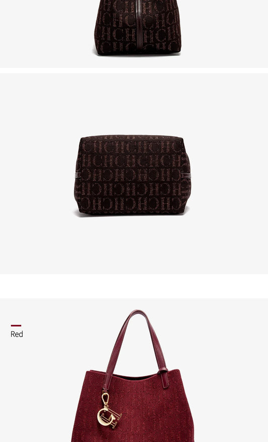 Women's Handbag New Solid Color Flyknit Tote Bag Business Commuter Women's Bag