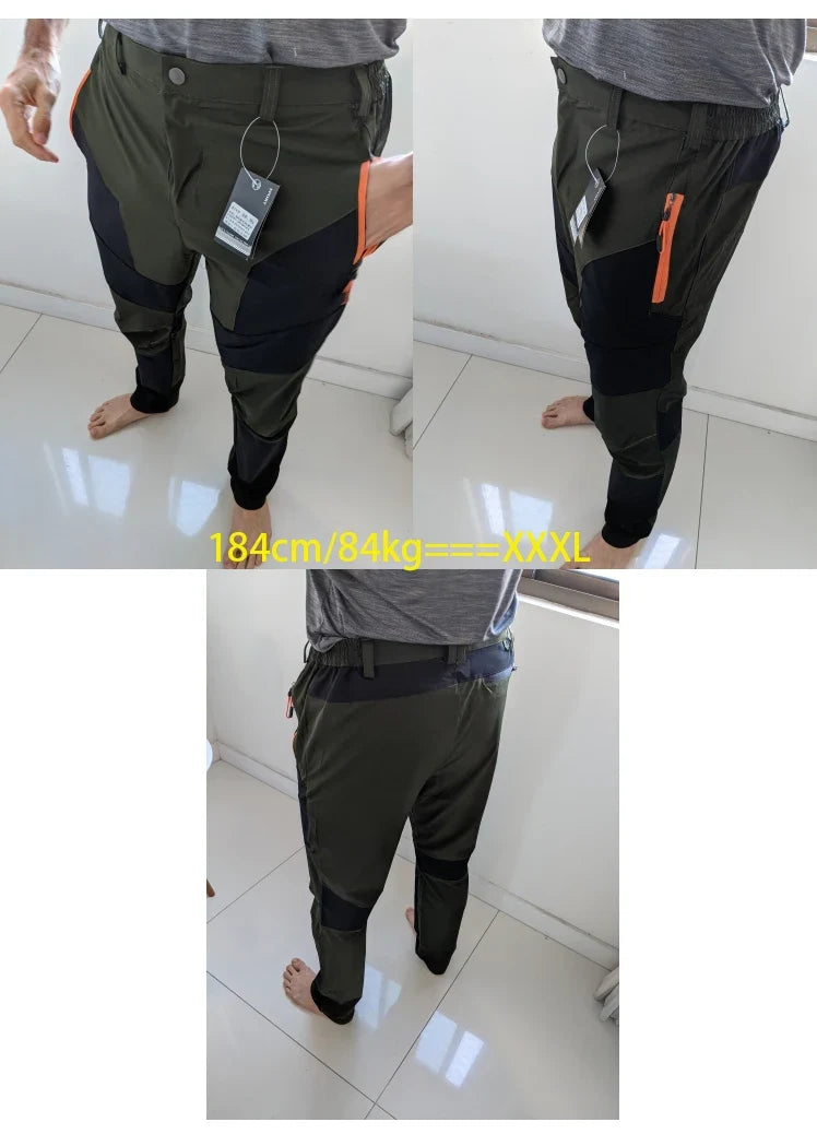 Mens Pants Hiking Trekking Quick Dry Lightweight Splashproof UV Proof Stretch Fishing Outdoor Travel Climbing Trousers