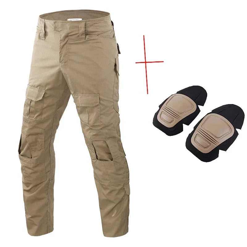 Tactical Pants Hunting Cargo Pants Men Knee Pad Training outdoors Camouflage Clothes Hunter Field Hiking Trouser Woodland