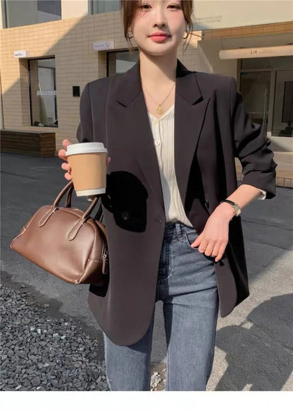 New Fashion Spring Autumn Blazer Women Long Sleeve Office Ladies Suit Jacket Business Work Wear Formal Coat Female Outerwear