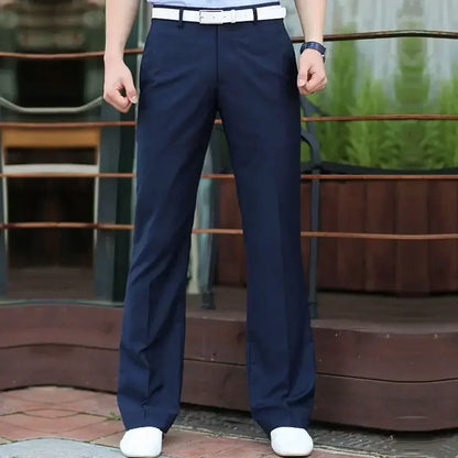 Brown Plus Big Size Male Suit Trousers Straight Men's Summer Pants Up Elegant 2025 Korean Style Clothes Classic Reviews Many