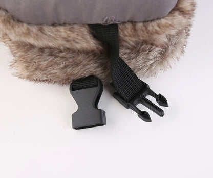 Men's Warm Chunky Trapper Hat Removable Windproof Winter Russian Hats with Mask Ushanka Hat