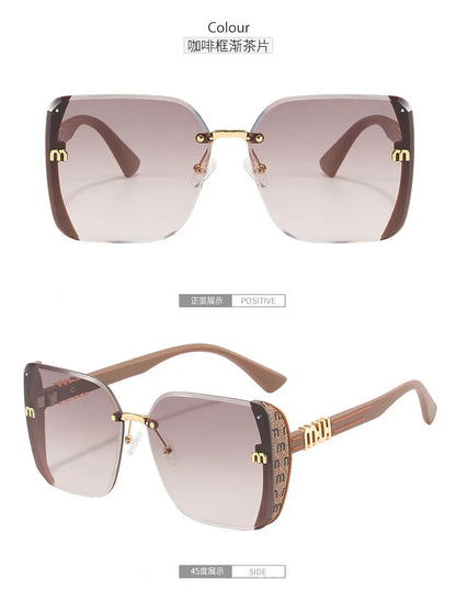 New Fashion Square Sunglasses Women Luxury Brand Anti Strong Light Vintage Large Frame Cool Sun Glasses Gafas De Sol Mujer