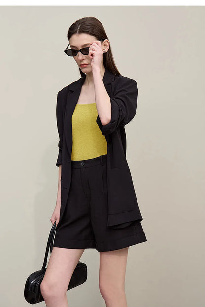 Women's Tank 2026 Summer New Solid Color Slim Fit Short Cami Square U-Neck Crop Sleeveless Layering Vest For Women 12622083