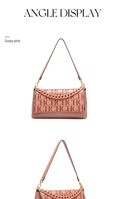 Classic New Solid Color Rectangular Women's Shoulder Bag Fashion Retro Party Multi Functional Occasion Chain Bag