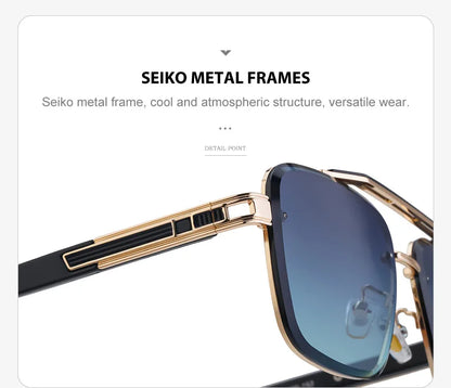 2025 Square Sunglass Men Luxury Sunscreen Rimless Sunglasses Women Vintage Fashion Glasses Gafas De Sol Hombre Lunette De Soleil