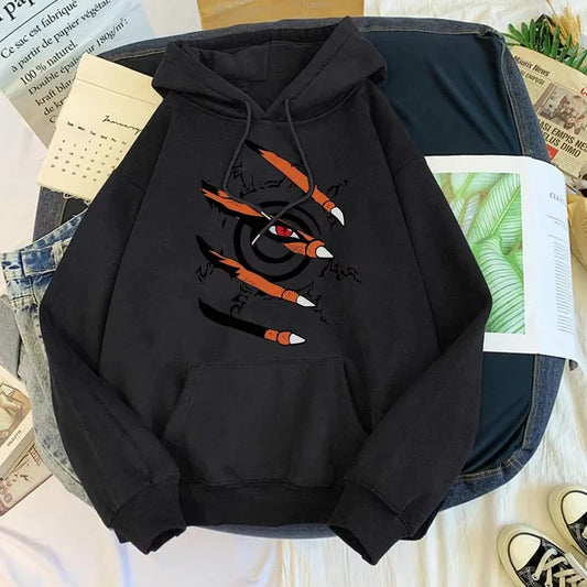 Anime Kurama Manga Printed Hoodies for Men Women Hooded Pullover Oversized Comfortable Sweatshirts Tops