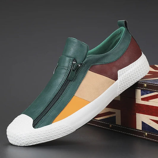 Handmade Leather Casual Shoes for Men Shoes Design Sneakers Man Comfortable Leather Shoes Men Loafers