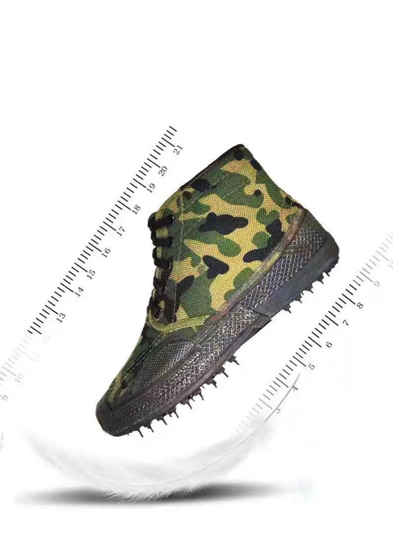 35-45 Men Boots Canvas Shoes Spring Autumn High Top Work Safety Ankle Botas Camouflage Non-slip Zapatillas Lace-up Footwear Y13