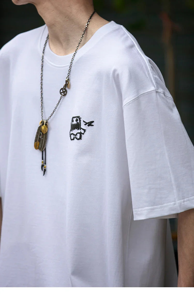 Summer Korean Oversize T-Shirt For Men Streetwear Harajuku High Quality Short Sleeve Loose Casual Tops Hip Hop Trendy Tee Male