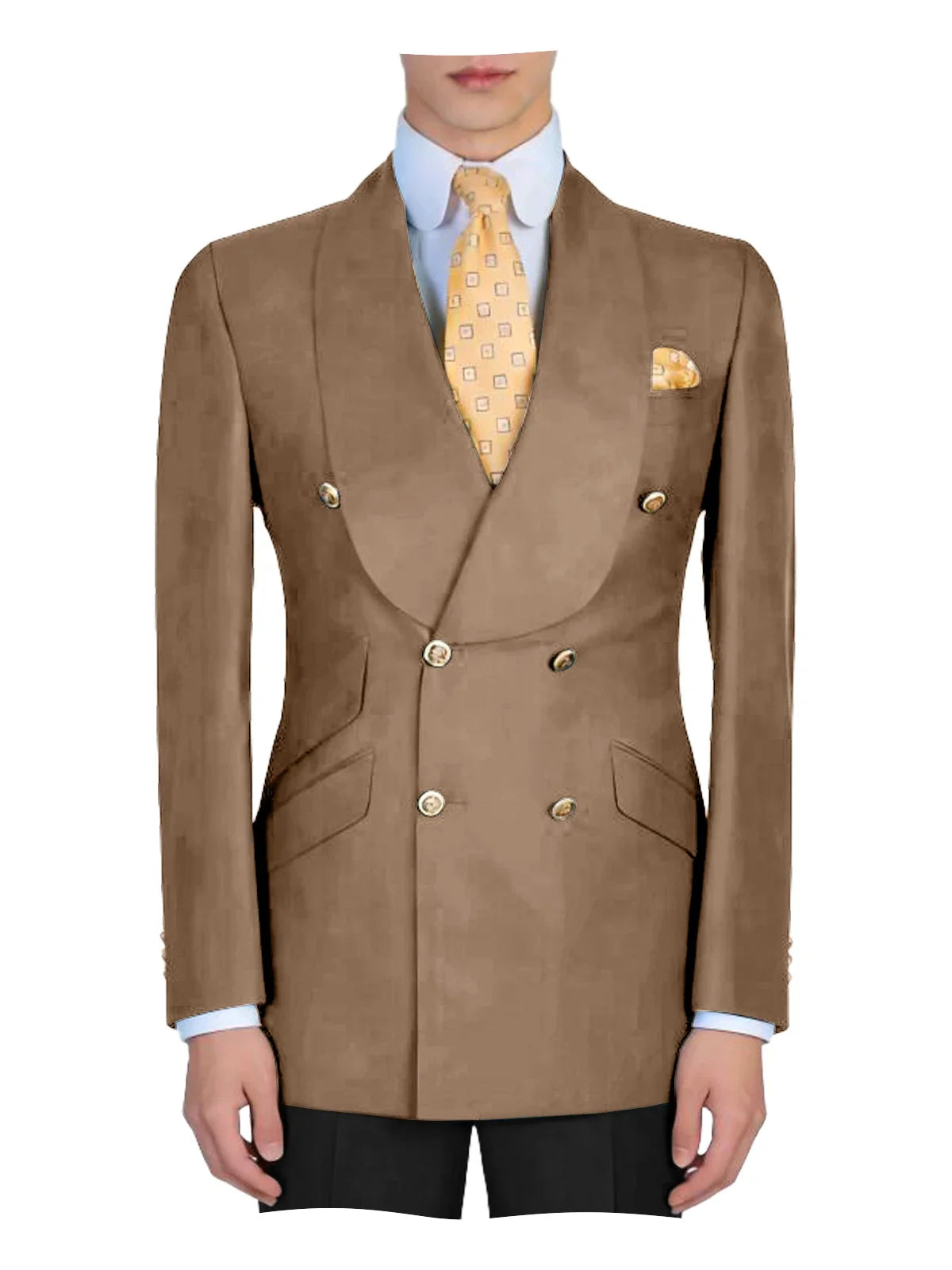 Mens Mint Green Double Breasted Blazer Slim Fit Shawl Collar Formal Sport Coat with Gold Buttons for Groom Prom Business Casual