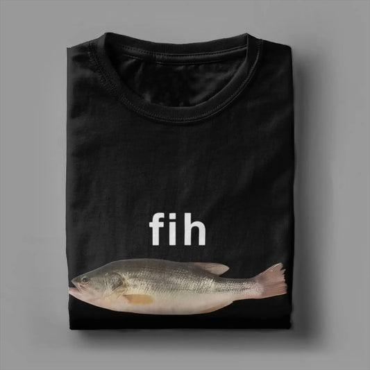 Funny Fih Fish Meme  T Shirt Summer  T Shirts For  Harajuku Casual Tee Shirt Short Sleeve Y2K Funny Clothing