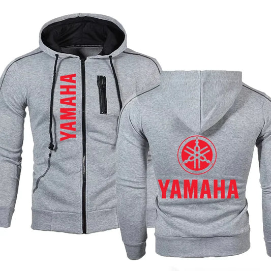 Mens yamaha hoodie Yamaha Logo Print Motorcycle Jacket Pullover Hooded Sweatshirt Biker Jacket Yamaha Racing Jacket Zipper Hoody