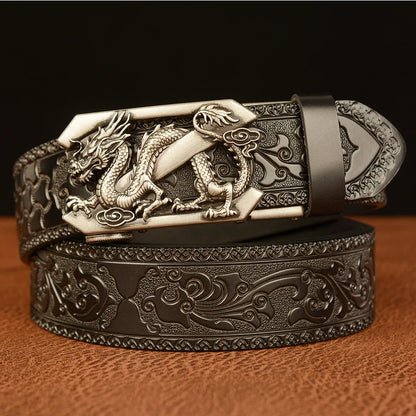 New Retro Fashion Business Men's Belt Western Automatic Buckle Cowboy Casual Style Luxury Brand Punk Belt Men