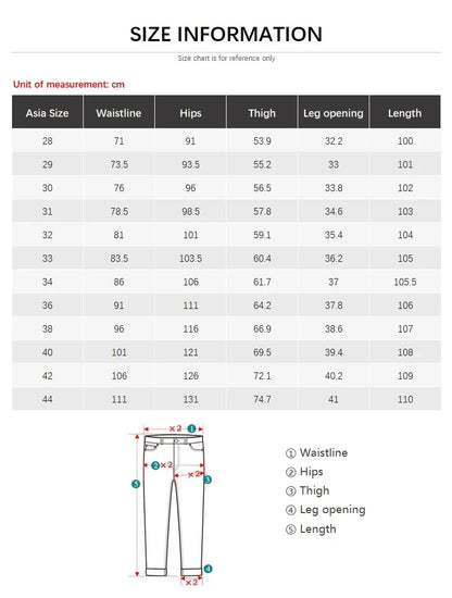 Large Size 42 44 Autumn 98% Cotton Men's Stretch Slim Jeans ArmyGreen Soft Comfortable Casual Straight Denim Pants Trousers