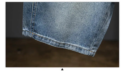 Summer Thin Bermuda Jeans Men's High Street Straight Shorts Fashion Casual Blue Classic Style Male Clothes Short Pants