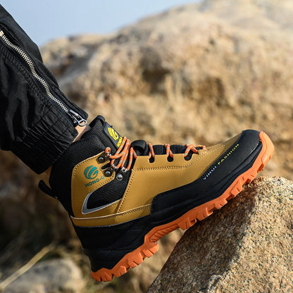Fashion best quality Protective Work Safety Shoes For Men Breathable Shoes Anti-Puncture Steel Toe Cap Anti Puncture Work Boots