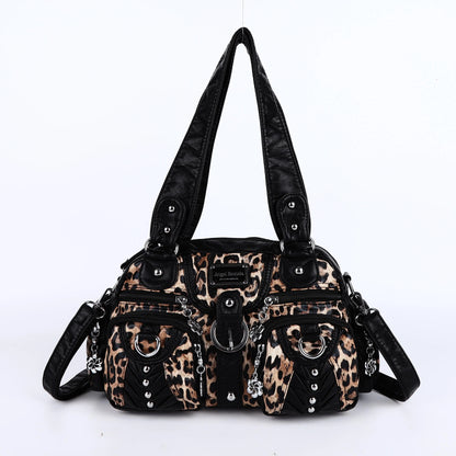 Women Handbags Fashion Satchel Top-handle Handbag PU Shoulder Bag 10.6"x8.3" Dumpling Pack Multi-pockets Shoulder Bags