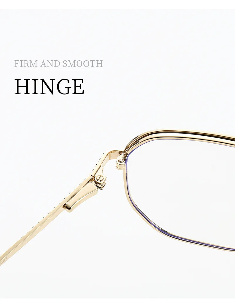 Fashion Metal Eyeglasses Frames New Double-Beam Eyeglasses Frames Anti-Blue Light Eyeglasses Customizable Prescription