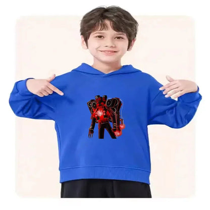 Skibidi Toilet Children's Autumn Winter Hoodie Black Pullover Boys Girls Toddler 2-12Yrs Top+Trousers Coat Casual Fashion Set