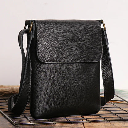 High Quality Messenger Bag For Men Genuine Leather Crossbody Bag Male Easy Travel Shoulder Bag for Tablet Men's Leather Handbag