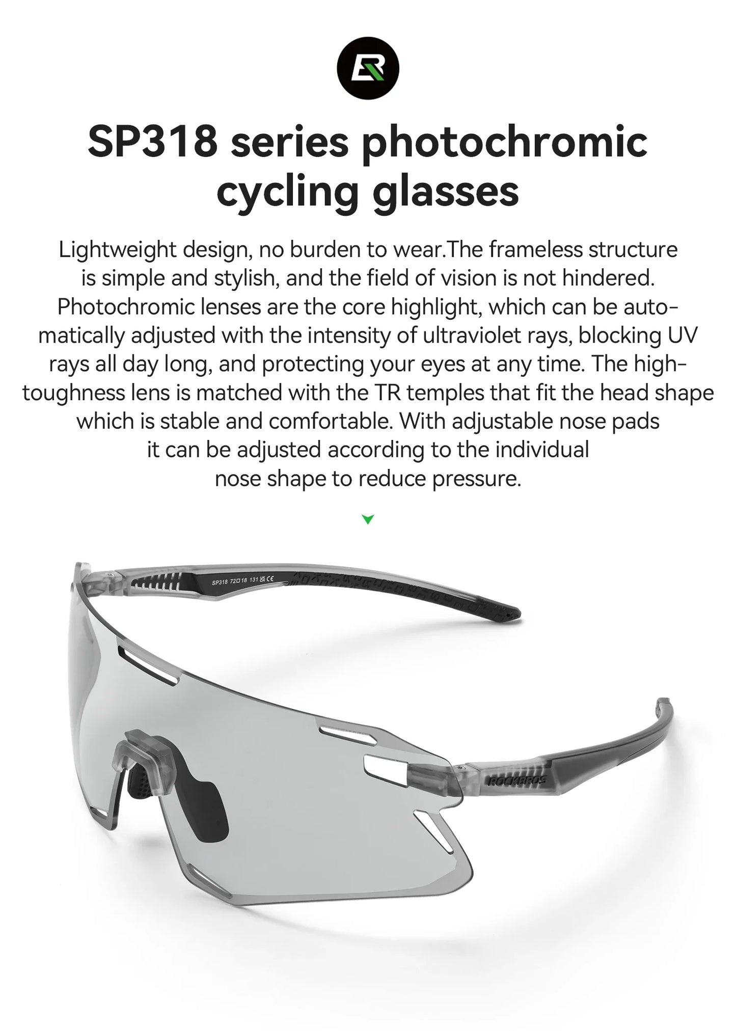 Photochromic Glasses MTB Road Bike Cycling Sunglasses UV400 Protection Outdoor Riding Sports Bicycle Goggles Eyewear