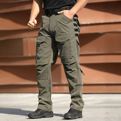 Outdoor Waterproof Work Pants Men Field Combat Tactical Trousers Spring Autumn Wear-Resistant Multi-pocket Training Cargo Pants