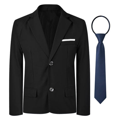 Kids Blazer Boys Easter Outfit Wedding Suit Formal Solid Jacket Teenager Gentleman Birthday Party Gift Performance Clothing Set