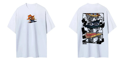 One Piece Men's Women's T-shirt Monkey D. Luffy Portgas D. Ace Sabo Anime Summer Spring Boy's Short Sleeves Parent-child Outfits