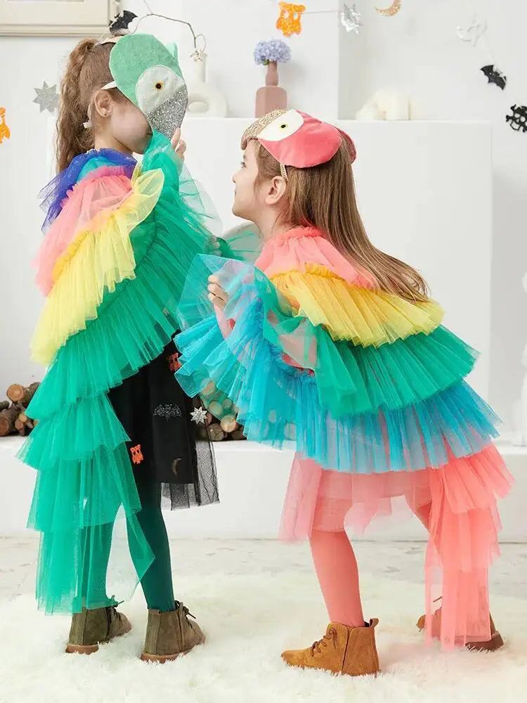Halloween Children's Costume Cosplay Animal Parrot Performance Costume Kid Cloak Kindergarten Prom Animal Clothing