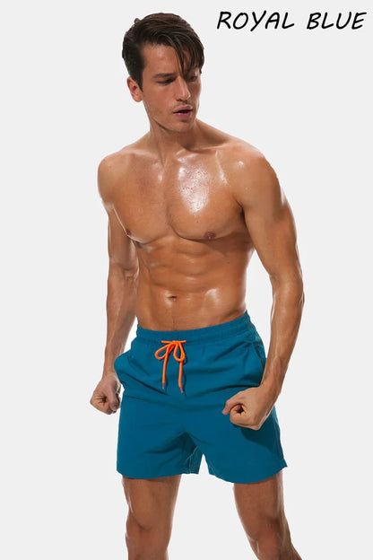 Men's Quick Dry Beach Shorts Summer Breathable Water-Resistant Effect Sports Casual Shorts Male Swimming Surfing Shorts New