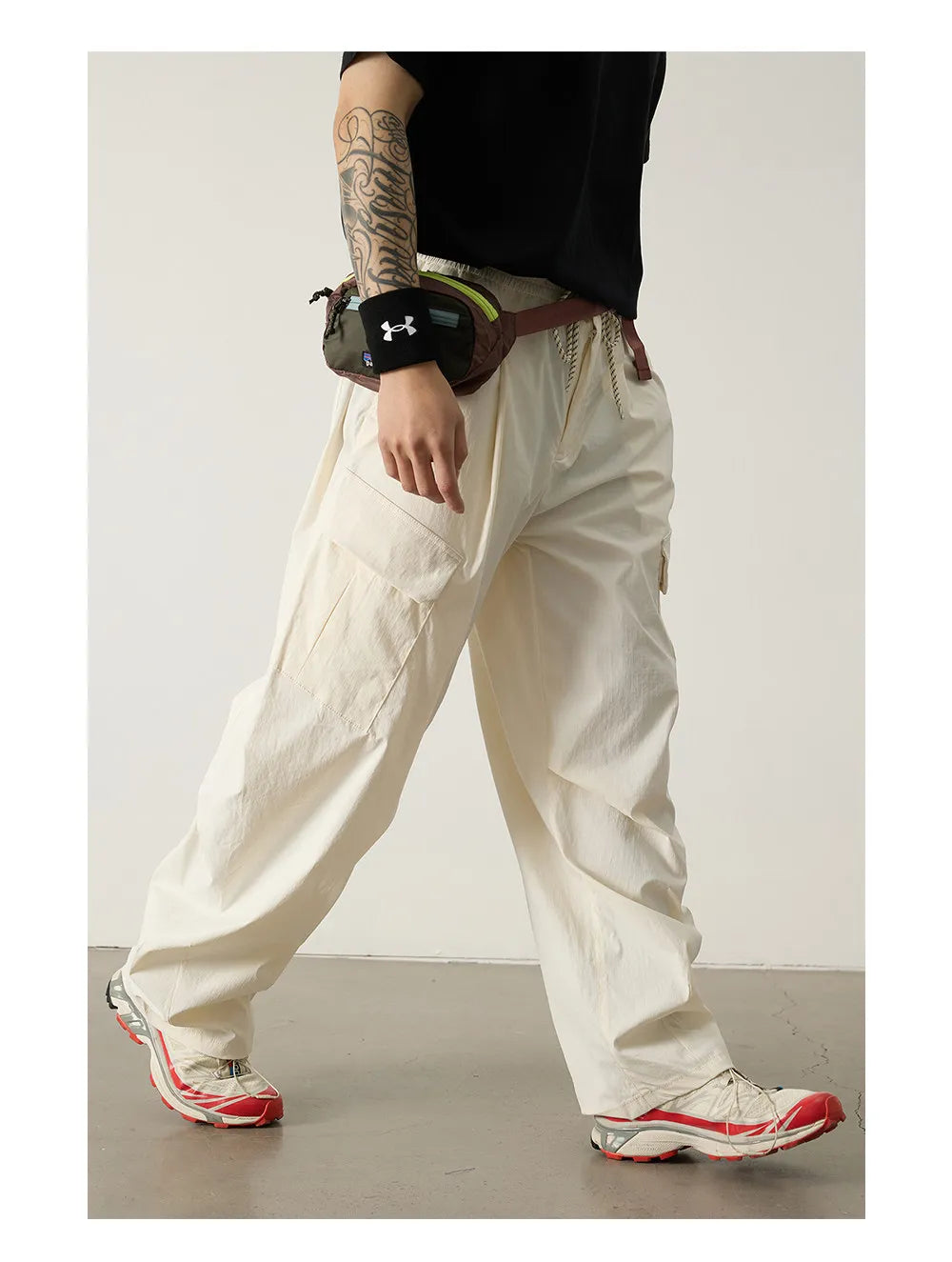 Unisex Outdoor Quick Dry Lightweight Techwear Hiking Cargo Pants Loose Fit Casual Sports Spring Summer Thin Long Pants Trendy
