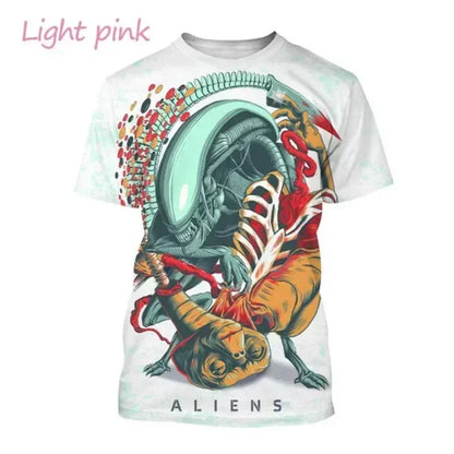 Fashion Men Clothing New Alien Creature 3D Print T-shirt Personalized Casual Oversized T Shirt Harajuku Street Unisex Tops Tees