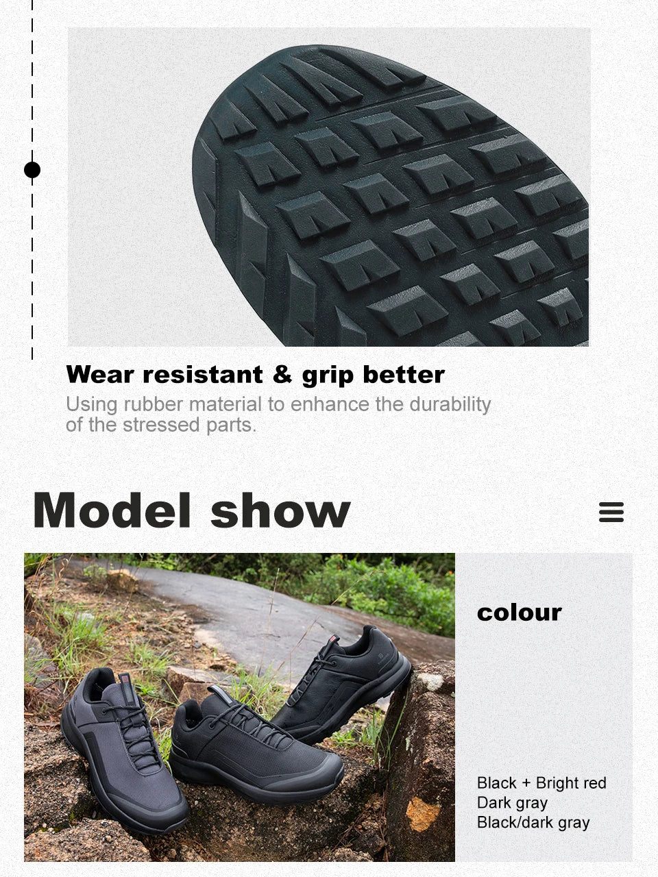 Men Hiking Shoes Litchi Leather High Quality Male Trekking Climbing Sneakers Non-slip Luxury Designer Outdoor Shoe