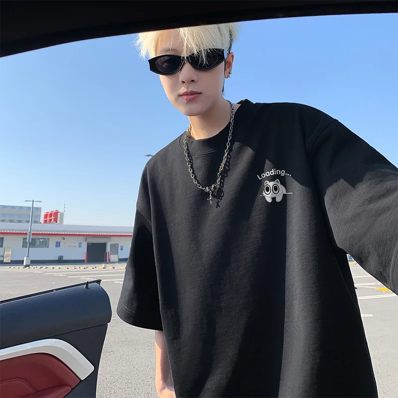 Men's T-shirts Oversized Summer Casual Wear 3XL White Cotton Tshirt for Men Funny Anime Print Men Tee Shirts New Clothes
