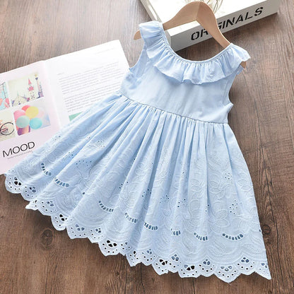 Bear Leader Girls Elegant Dresses 2025 New Summer Kids Party Costumes Girl Floral Princess Outfits Children Vestidos Clothing