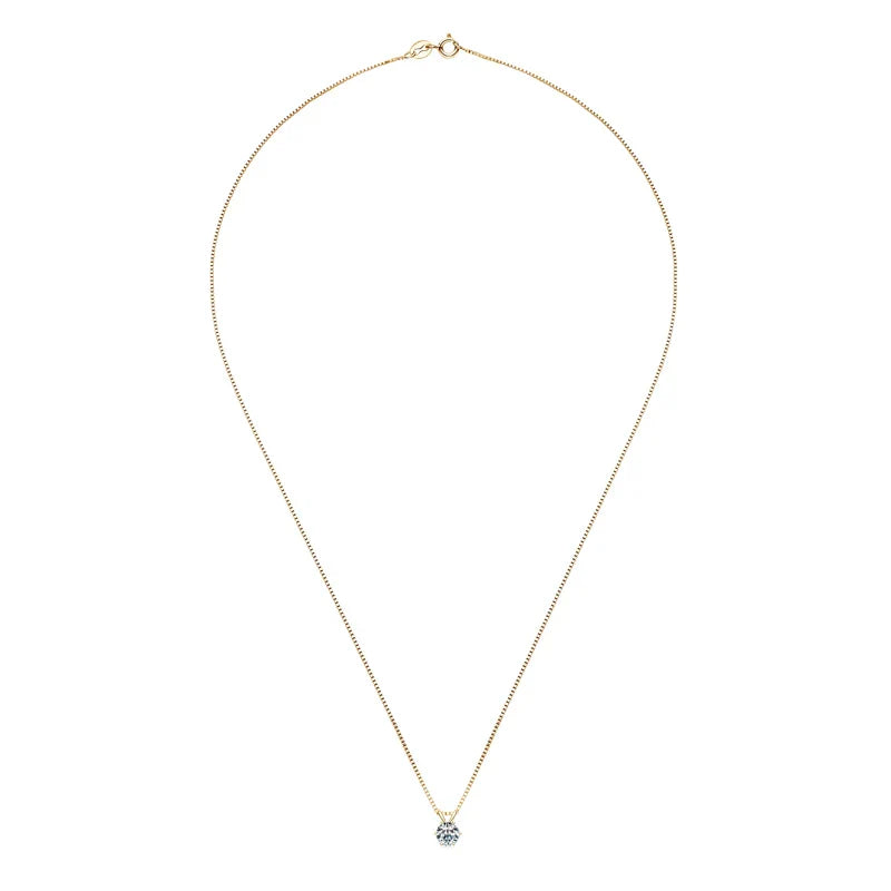 0.5ct-5ct Moissanite Pendant Necklace With Certificate For Women Original Real 925 Silver Chain Solitaire Drop Necklaces