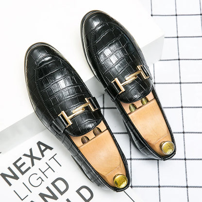 2024 High Quality Casual Leather 38~48 Designer Mens Dress Wedding Black Fashion Office Business Loafers Formal Shoes for Men