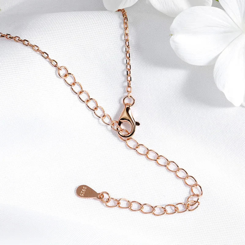 4mm All Moissanite Necklaces for Women 42cm Adjustable Chain Sparkling 1/2 Tennis Necklace 925 Sterling Silver Jewelry