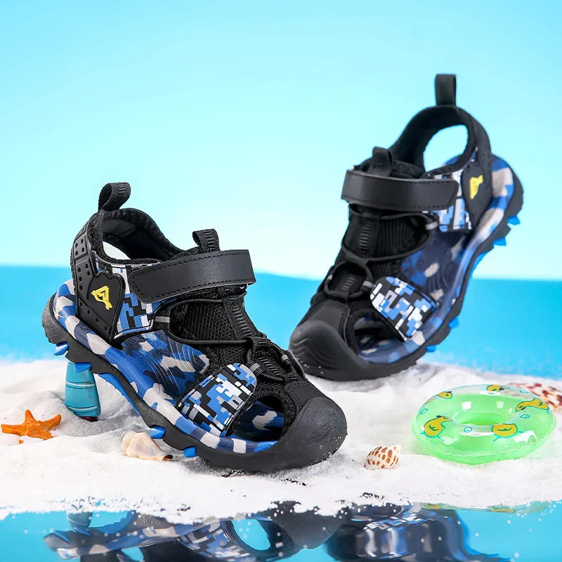 Fashion Kids Sandals Boys Shoes Non-slip Outdoor Breathable Summer Beach Sandails Children's Casual Walking Shoes