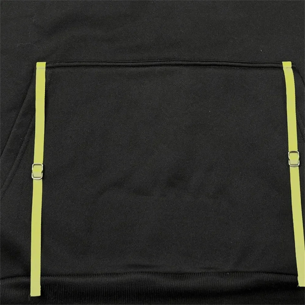 Autumn and Winter Warm Men's Hoodie Long Daily Outdoor Multi Pocket Zipper Comfortable Sweatshirt