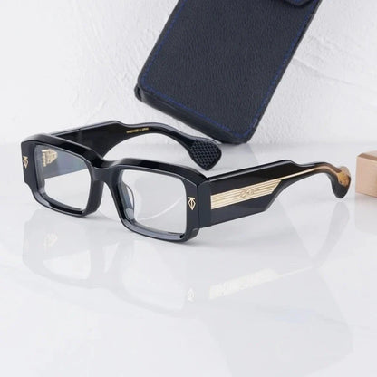 Handmade Thick Acetate Classical Sunglasses Rectangle Luxury Brand Design Style Top Quality Patchwork UV400 Unisex Gafas